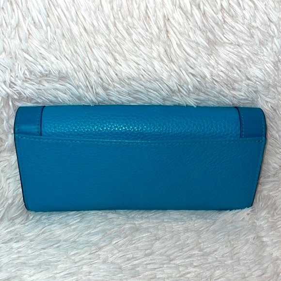 Coach Swagger 27 Turquoise Satchel Crossbody Purse Shoulder Bag & Wallet Set - Picture 17 of 17